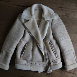 Topshop Moto Sherpa Coat